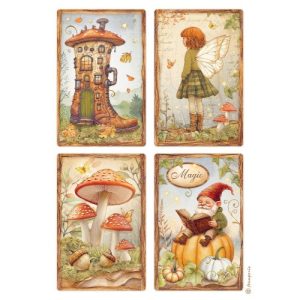 Stamperia Rice Paper Whispering Woods 4 Cards