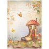 Stamperia Rice Paper Whispering Woods Boot House