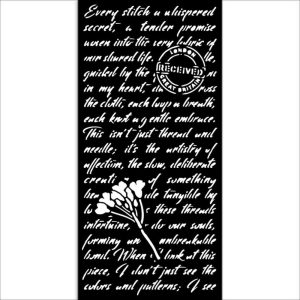 Stamperia Thick Stencil Quiet Days Manuscript 89656 1 P
