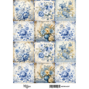 Screenshot 2025 09 18 At 16 01 28 Ριζόχαρτο Majas Memories 22.5x32cm Vintage Μπλε Λουλούδια Mdra4207 Decomagia