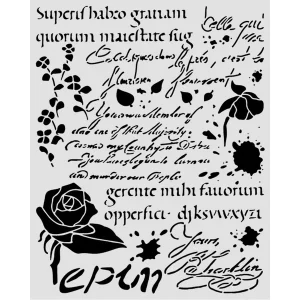Stamperia Flowers And Poems Latin Inspirations Stencil Kstd221 Grande