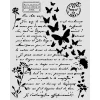 Stamperia Flowers And Poems Letter And Butterflies Stencil Kstd220 Grande